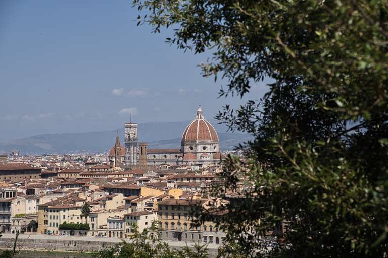 Der Blick von oben auf den Dom von Florenz.